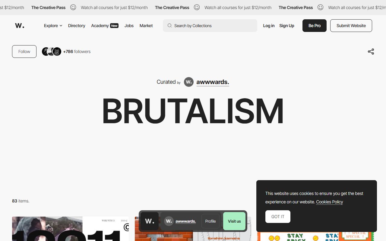 Awwwards Brutalism