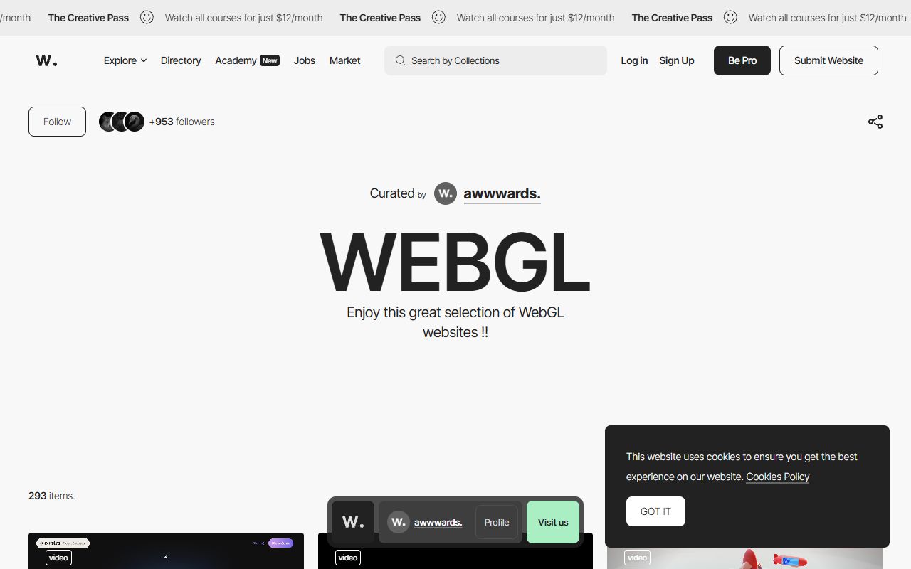 Awwwards WebGL